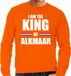 Bellatio Decorations Koningsdag sweater I am the King of Alkmaar - heren - Kingsday Alkmaar outfit / kleding / trui L