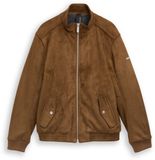 Tom Tailor Blouson-jas in suède-look - Maat S - coffee liqueur brown