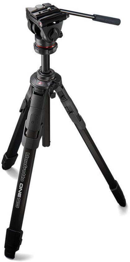 Manfrotto ONE Alu Tripod with 500X Fluid Head for Action Cameras - Black