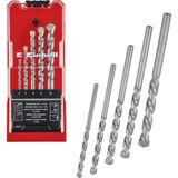 Einhell 38050 Acier au carbone Jeu de forets à pierre 5 pièces 4 mm, 5 mm, 6 mm, 8 mm, 10 mm 1 jeu