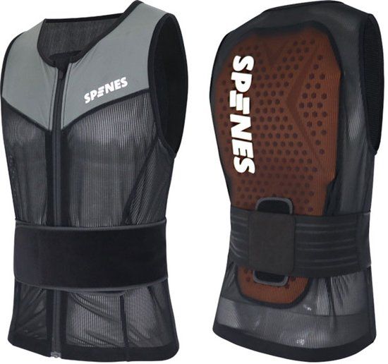 SPINES - Original Rugbeschermer - Wintersport Protectie - Zwart