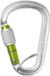 Edelrid HMS Bruce Steel Screw FG II Carabiner, zilver/groen