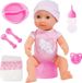 Bayer Design Pasgeboren pop Piccolina New Born Baby met accessoires