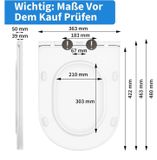 StarTech D-Shape Toilet Seat with Soft Close - Universal for Standard Toilets - Easy to Clean - Quick Installation - Double-Walled Plastic Design