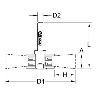 KS Tools staalborstel schijf 0.3mm, Ø 50mm - 1 stuk