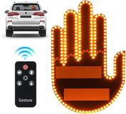 Merkloos / Sans marque Lumehelbed Handels GmbH Auto Vingerlicht - Oranje/Zwart