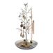 Relaxdays Sieradenboom, Juwelenhouder voor Kettingen, Oorringen en Armbanden, HxBxD: 30x16x15 cm, Zilver