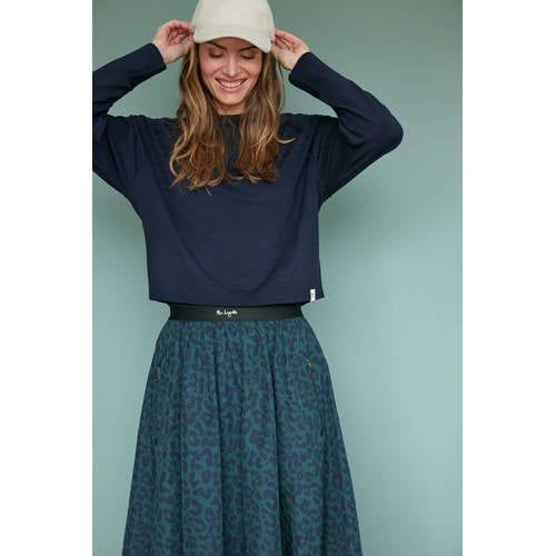 Miss Lagotte midi rok met panterprint - groen