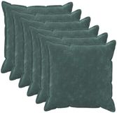 vidaXL - Kussensloop - 6 stuks - Zeeblauw - 80 x 80 cm - Katoensatijn
