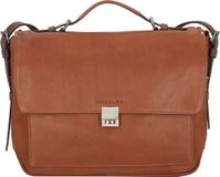 Harold's Ivy Lane Aktetas Leer 37 cm Laptopcompartiment - 17 inch - Cognac/Bruin