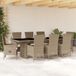 Prolenta Maison Exclusive - 9-delige tuinsets met eetgedeelte, inclusief kussens, in beige kleur, gemaakt van polyrotan