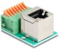 Delock RJ45 jack 90° angled to Terminal Block with push-button Cat.5e