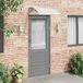 Auvent de porte store extérieur marquise brise-soleil gris et transparent 80x80 cm polycarbonate XRYJX134397