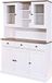 Inter Link Bentonville dressoir met 5 deuren en 3 laden, massief grenen, wit/sepia