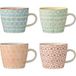 Bloomingville Carla tasse rouge 300 ml grès lot de 4