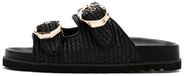 DERIMOD Imitation Leather Mules Black Size 40