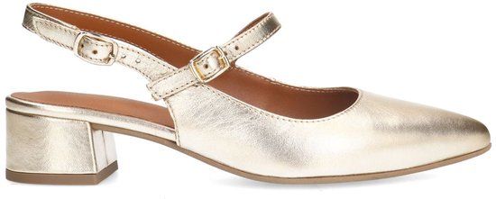 No Stress Dames Gouden Leren Slingbacks Maat 38