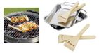 LANDMANN 6x Poêlon à grill Set de 2 poêlons de service Plat à grill Poêle à grill Raclette Mini-poêle BBQ Grattoir en bambou