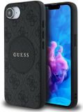 Guess 4G Serie - iPhone 16e Etui - Zwart - MagSafe Compatibel