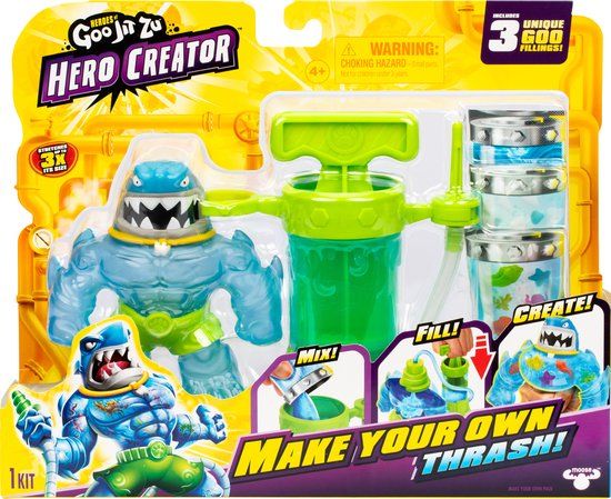 Goo Jit Zu Heroes of Goo Jit Zu Hero Creator Thrash – DIY - Stretch Figuur met Creator Chamber