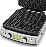 GreenPan wafelijzer met platen voor klassieke wafels + Luikse / Brusselse wafels cream