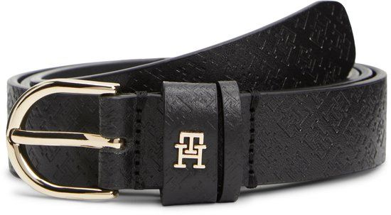 Tommy Hilfiger Riem Leer Unisex Zwart