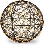 Merkloos Relaxdays LED decoratiebol - Ø 20 cm - zwart