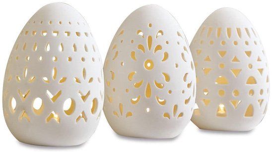 LOBERON Paasei set van 3 Mouna wit