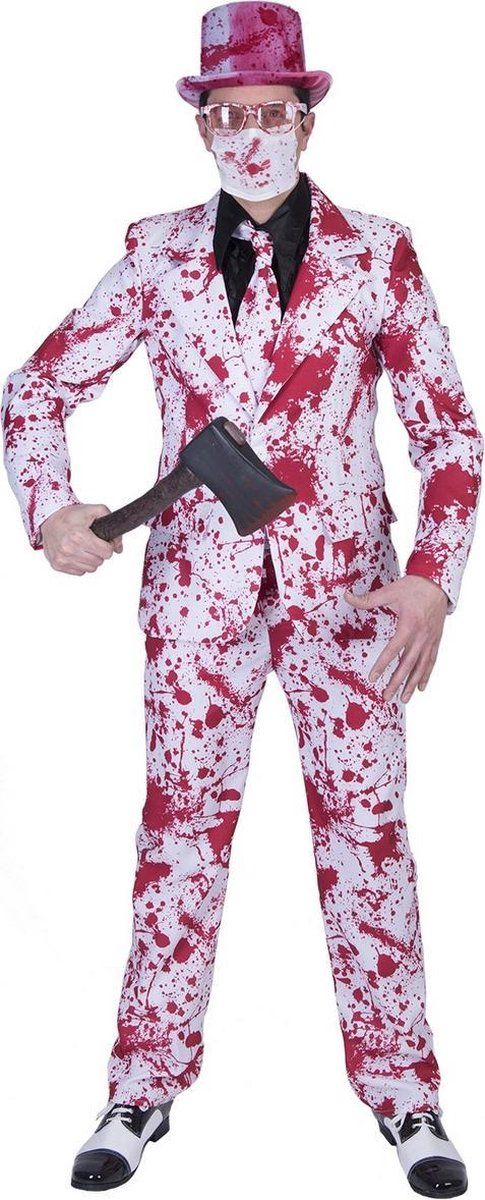 Funny Fashion Bloederige Massamoordenaar Halloween | Man | Maat 52-54 | Carnaval kostuum | Verkleedkleding