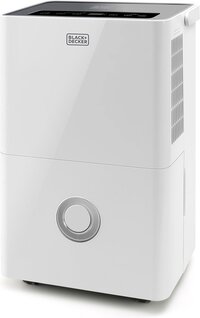 BLACK+DECKER BXDH20E - Luchtontvochtiger en luchtreiniger, 20 l/dag, HEPA13, droogfunctie voor kleding, 2 snelheden, tank van 4 l, programmeerbaar, 24 uur per dag, wielen, kinderbeveiliging