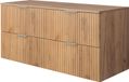 3xE living Meuble bas pour lavabo, chêne "Craft", poignée argentée