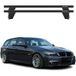 Omac Barres de toit transversales en aluminium pour BMW Série 3 E90 E91 E92 Berline Break Coupé 2004-2013 – Antivol – Rainure en T – Testées City Crash – Charge max 75 kg Noir