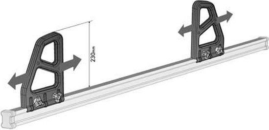 Lading stop Kargo K-2 - 23cm - Zwart - 2 jaar garantie