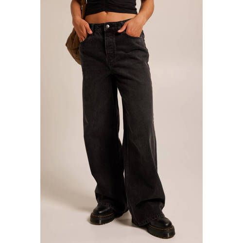 America Today Olivia High Waist Wide Leg Jeans - Black Denim