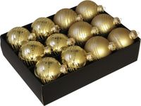 Othmara decorations Othmar Decorations Kerstballen - 24 stuks - Goud - D7,5 cm - Glas