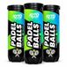 Kyto Sports Balles de padel 9 pièces (3 tubes), balles de padel tennis, norme FIP, jaune