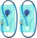 Ibenzoa® Systèmes de soufflage durables pour activités d'extérieur - Bleu, set de deux capacités (1 l)