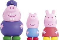DeQUBE Peppa Pig DeQube Badspeelgoedset, 3 stuks, inclusief George, opa en Peppa