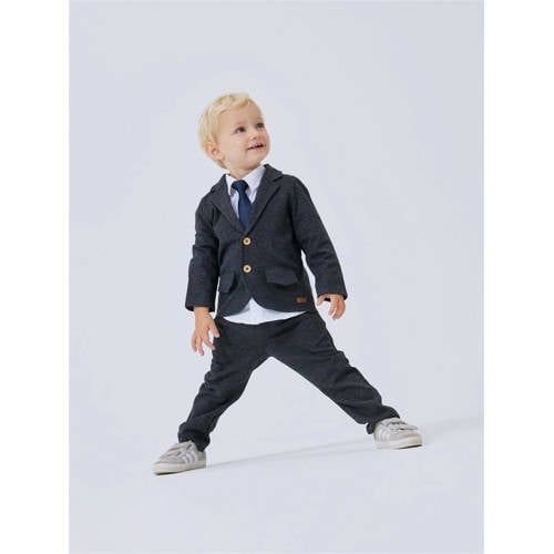 NAME IT MINI NMMROBINO SWEAT Broek - Donkergrijs Melange