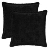 vidaXL - Kussensloop - 2 stuks - Zwart - 40 x 40 cm