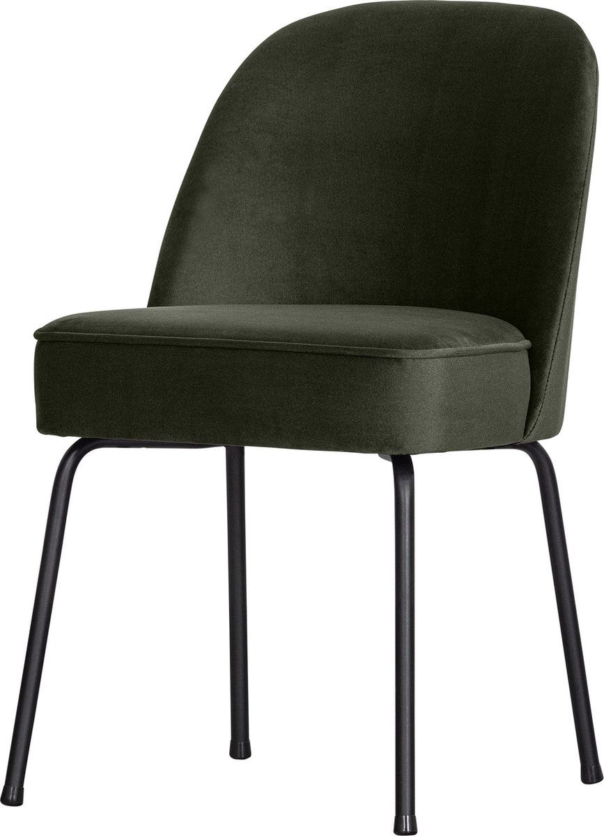 BePureHome Vogue Eetkamerstoel - Fluweel - Donkergroen - Set van 2
