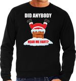 Bellatio Decorations Shoppartners Bv Grote maten Fun Kerst sweater / Kerst trui Did anybody hear my fart zwart voor heren XXXXL