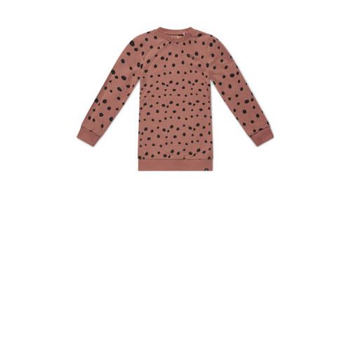 Koko Noko sweatjurk Nathalie - oudroze/zwart