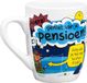 123 Kado koffiemokken Hoera pensioen beker - Cadeau voor afscheid - 300 ml