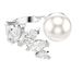 Swarovski Mesmera Open Ring, Crystal Pearl, Marquise-Slijpsel, Wit, Rodium Verguld