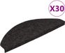 vidaXL - Trapmatten - zelfklevend - 30 st - 56x17x3 cm - zwart
