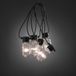 Konstsmide 2385-100 Guirlande lumineuse LED/extérieur (IP44) / transformateur extérieur 24V / 10 ampoules claires / 80 diodes blanc chaud / câble noir