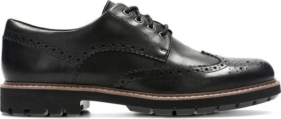 Clarks Batcombe Wing Heren Zwart Leer Maat 9