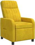 vidaXL Recliner Geel fluweel