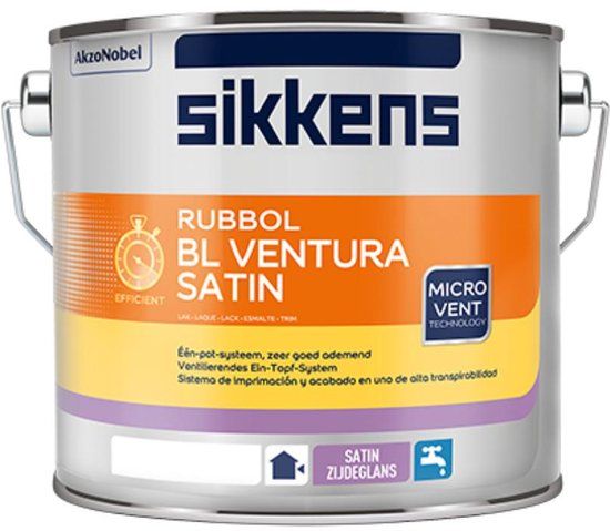 Sikkens Rubbol BL Ventura - 2,5 l - Zijdeglans - Wit - Hout